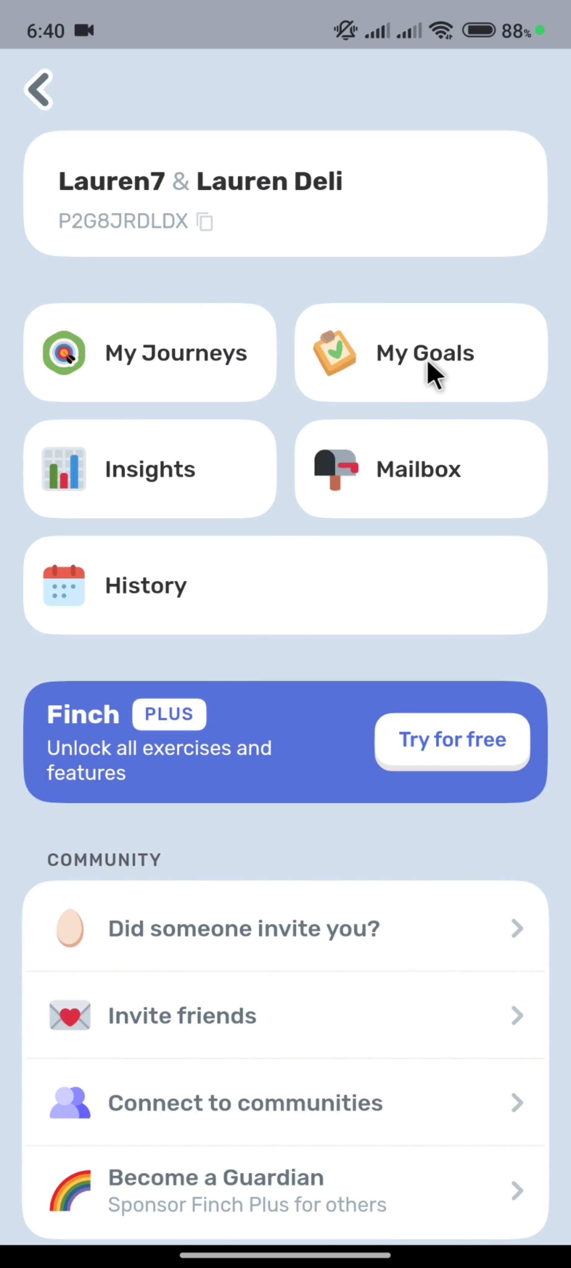 Finch screenshot