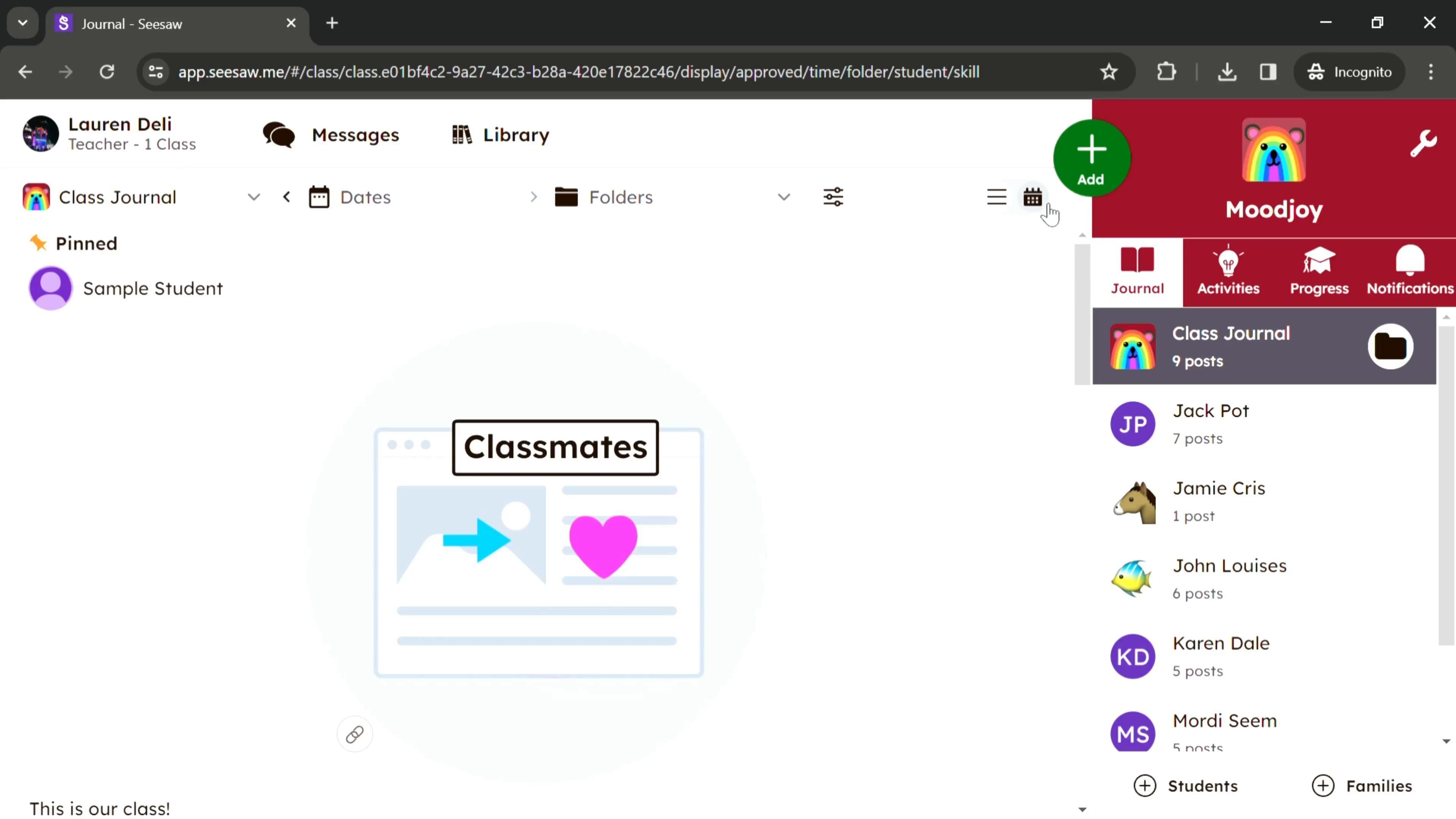 Calendar view on Seesaw video thumbnail