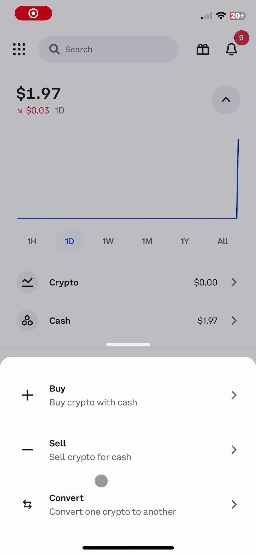 Coinbase screenshot
