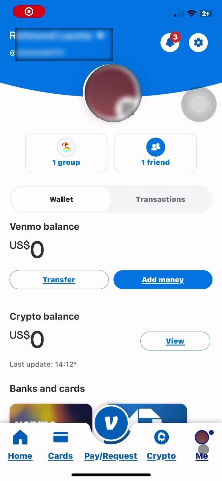 Venmo screenshot