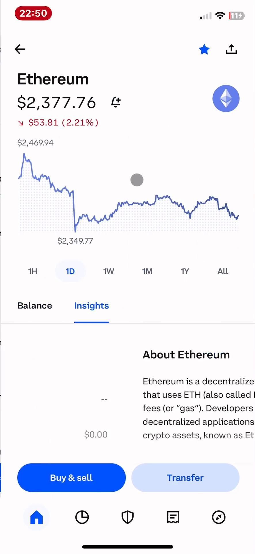 Coinbase screenshot