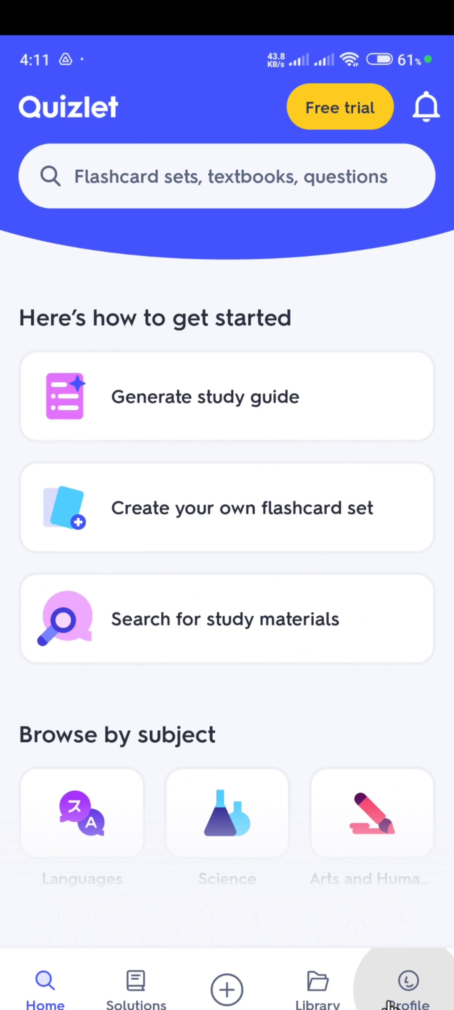 Quizlet screenshot