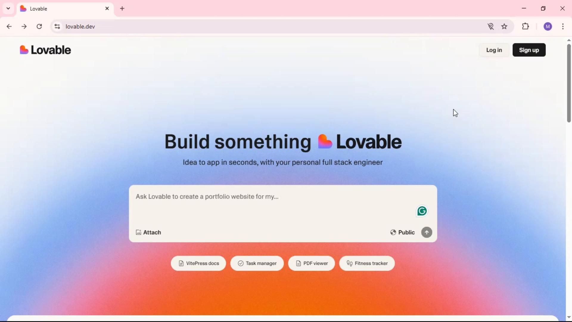 Lovable screenshot
