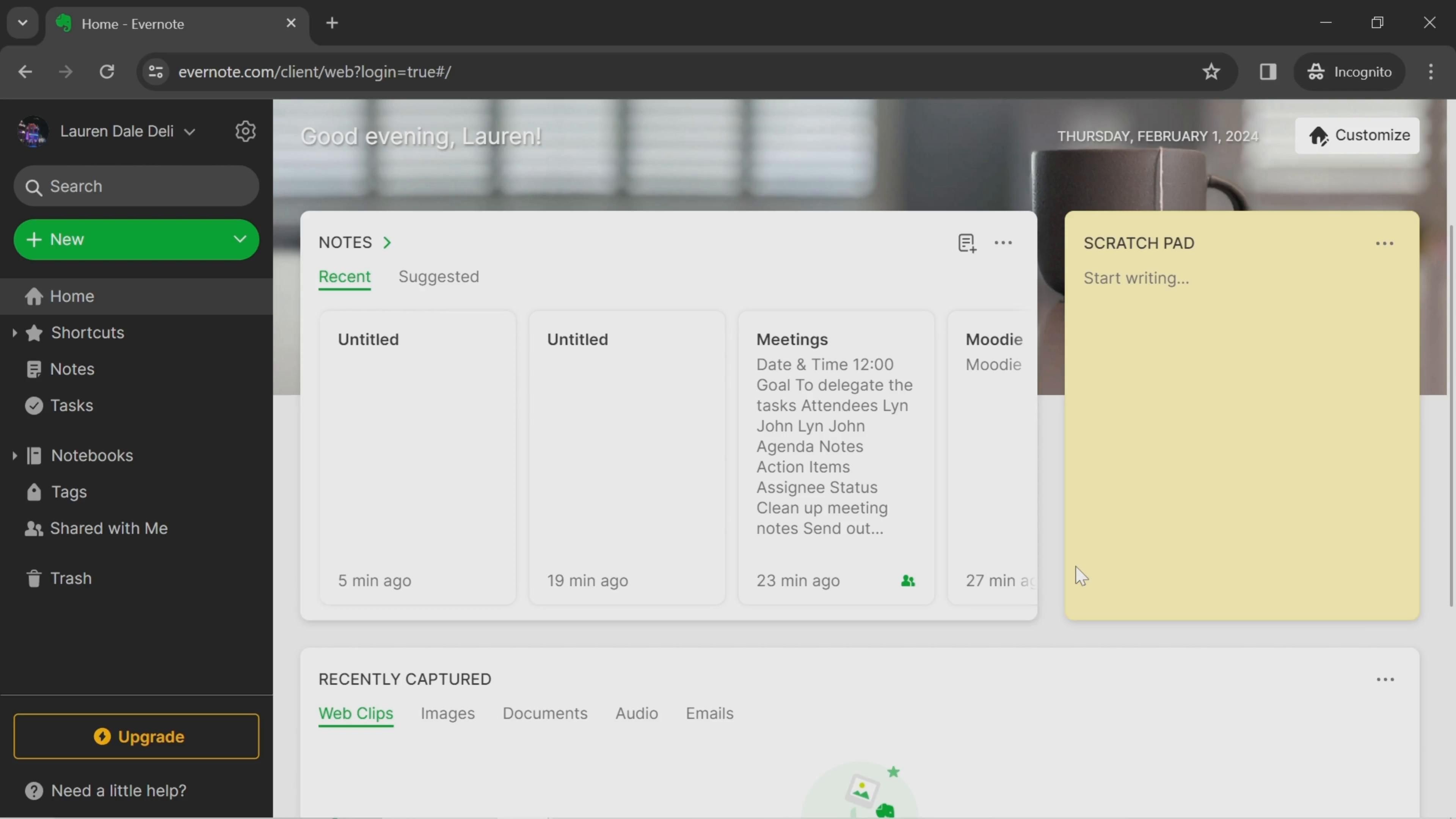 Customization settings on Evernote video thumbnail