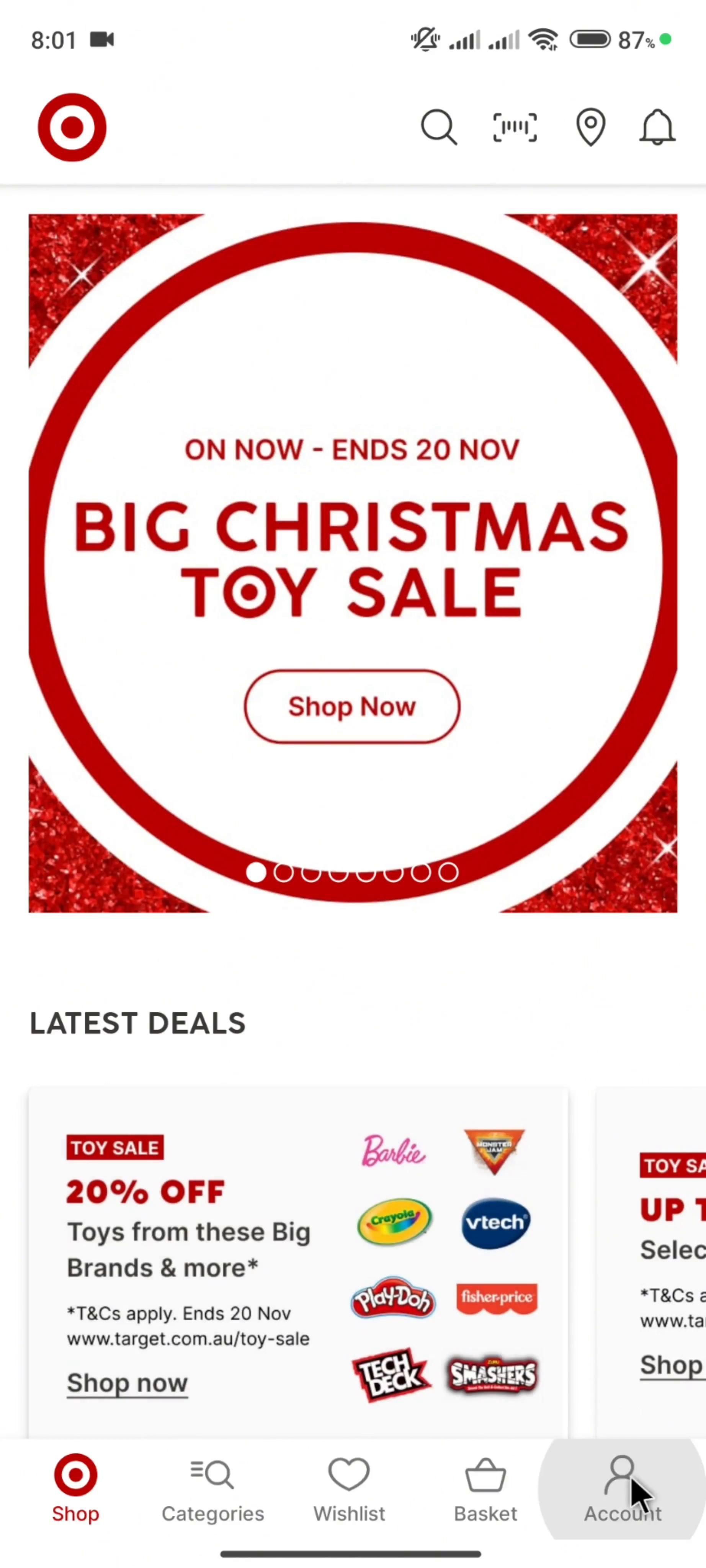 Target screenshot