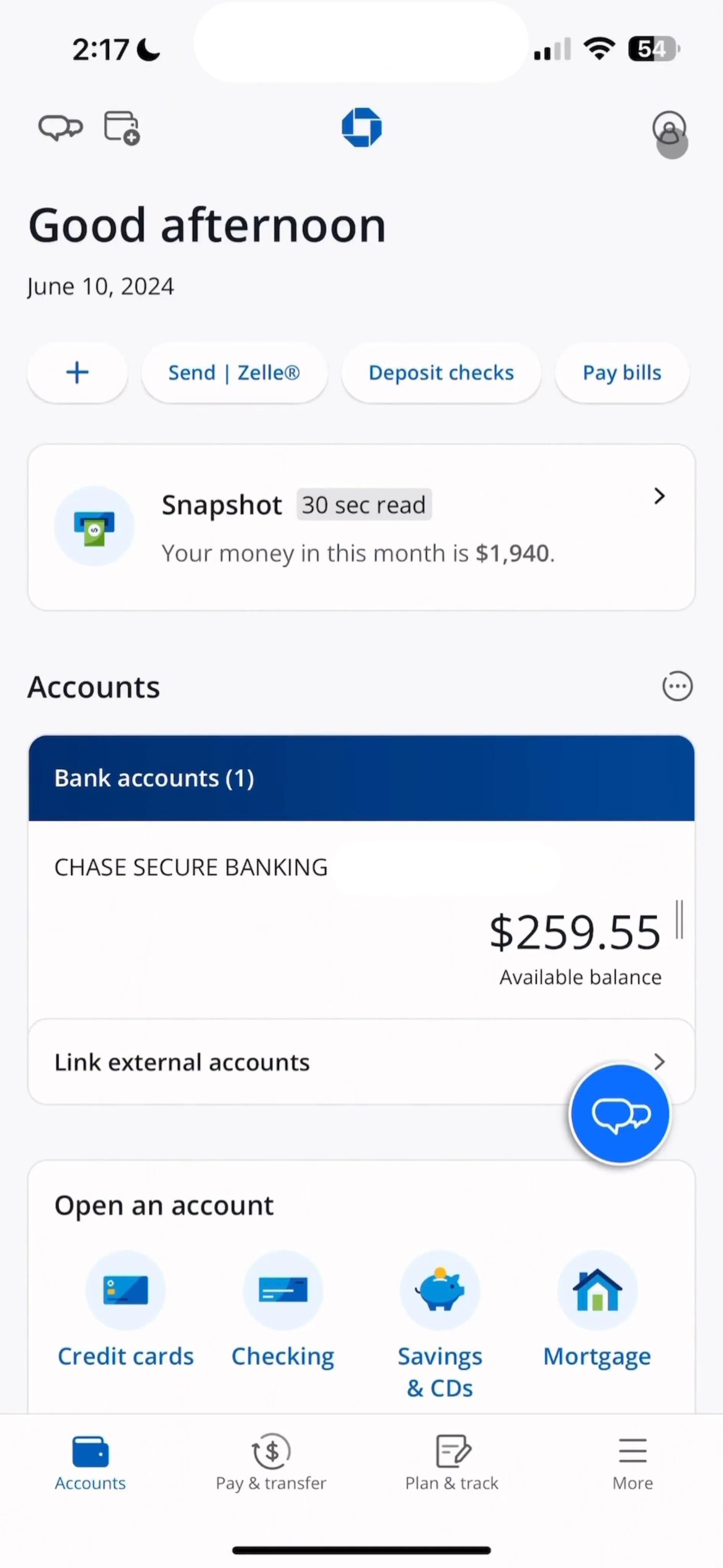 Privacy settings on Chase video thumbnail