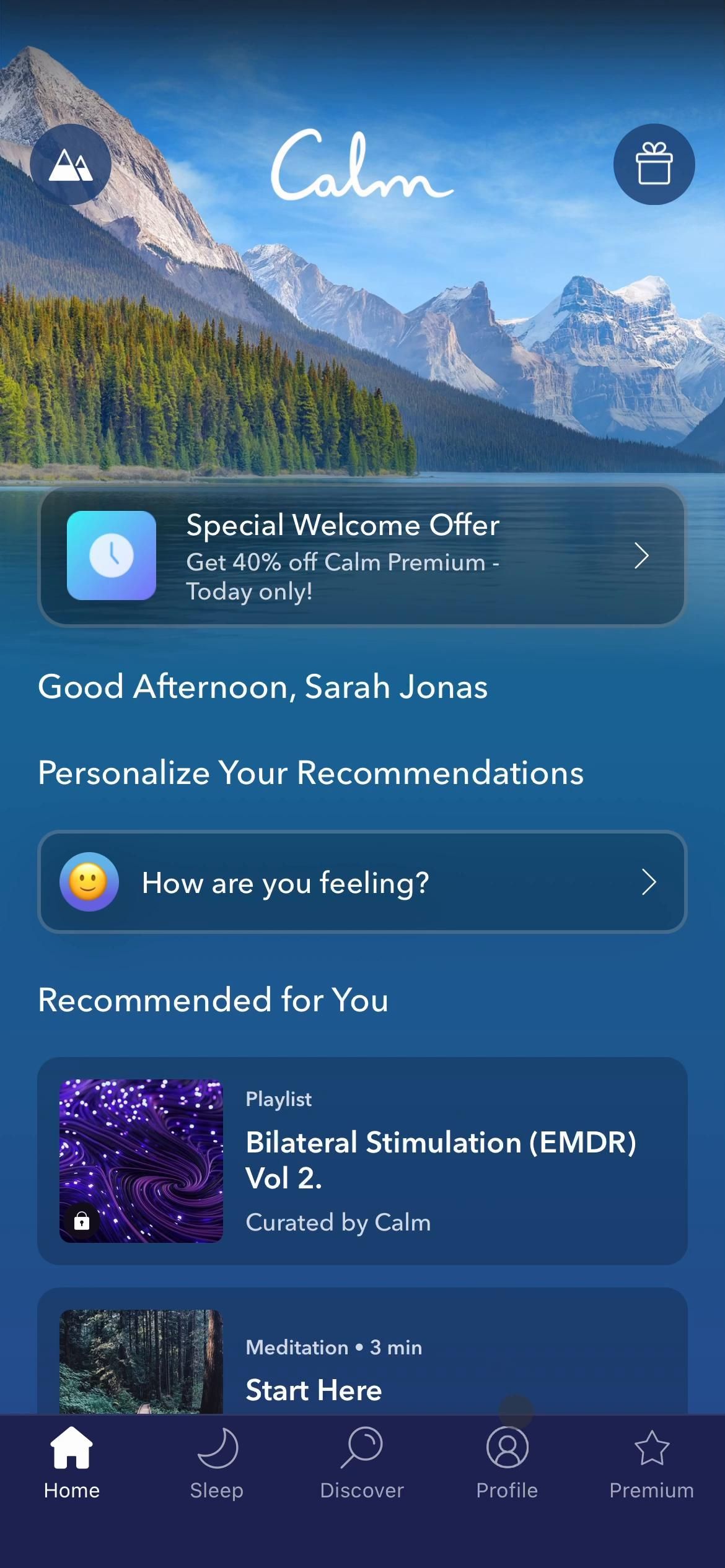 Calm screenshot