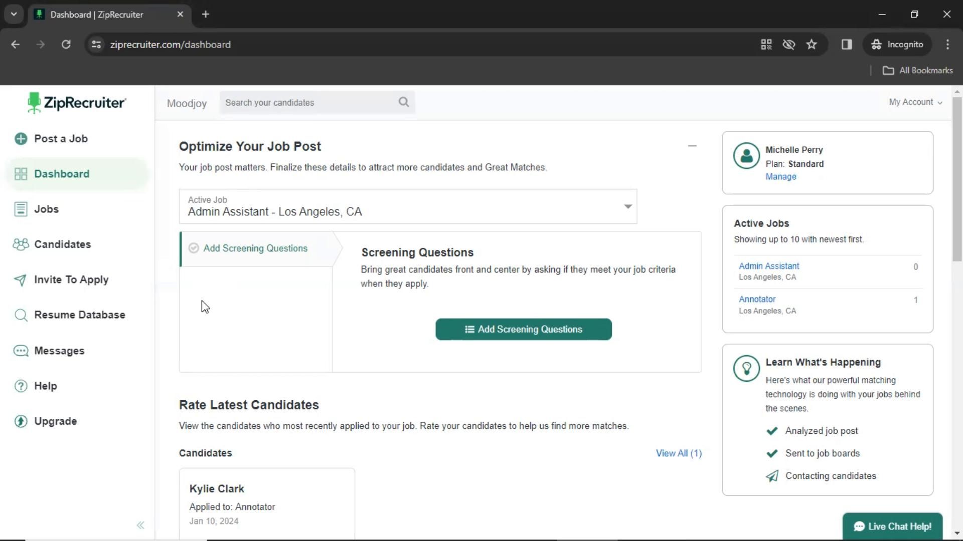 ZipRecruiter screenshot