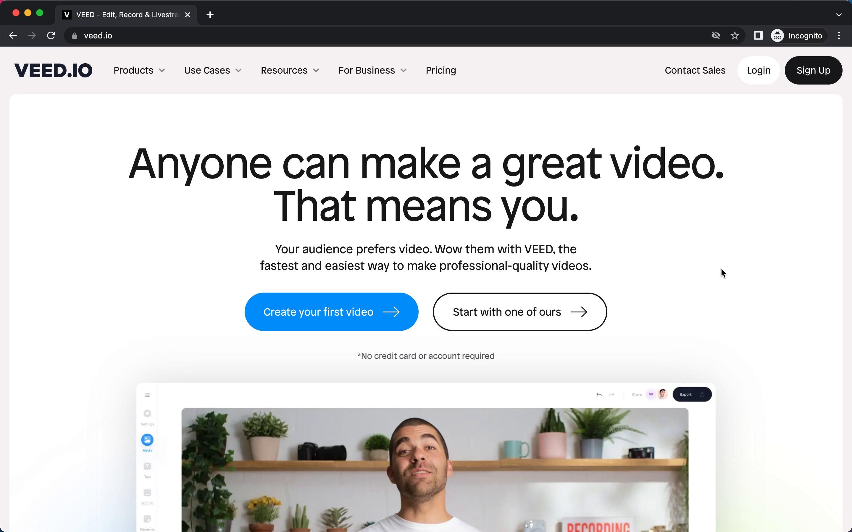 Video preview