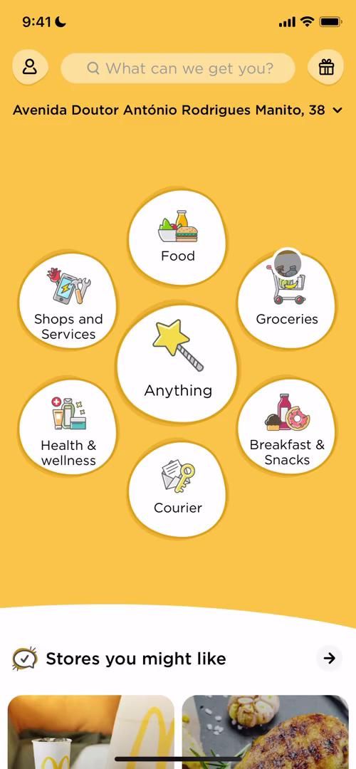 Glovo screenshot