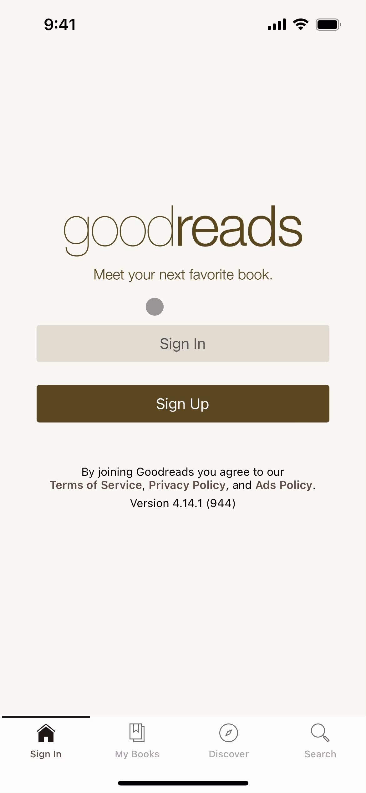 Goodreads screenshot