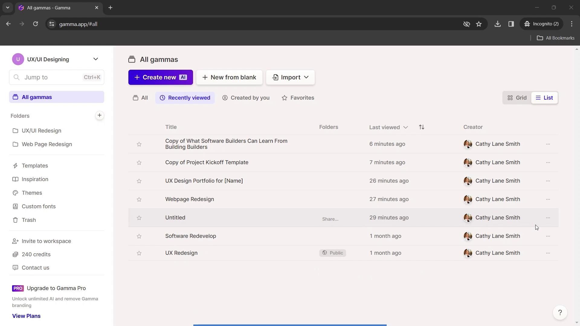 Gamma screenshot