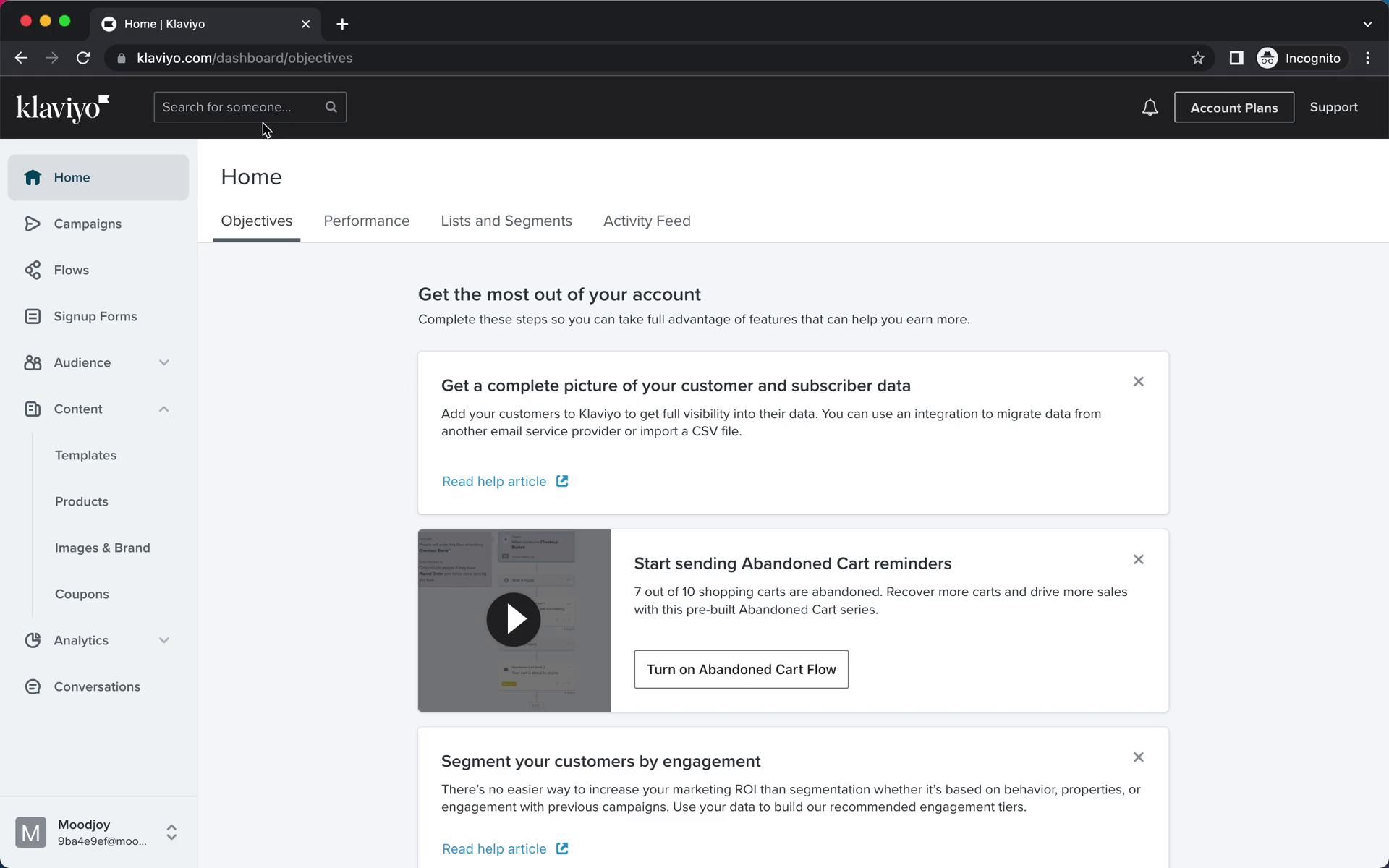 Klaviyo screenshot