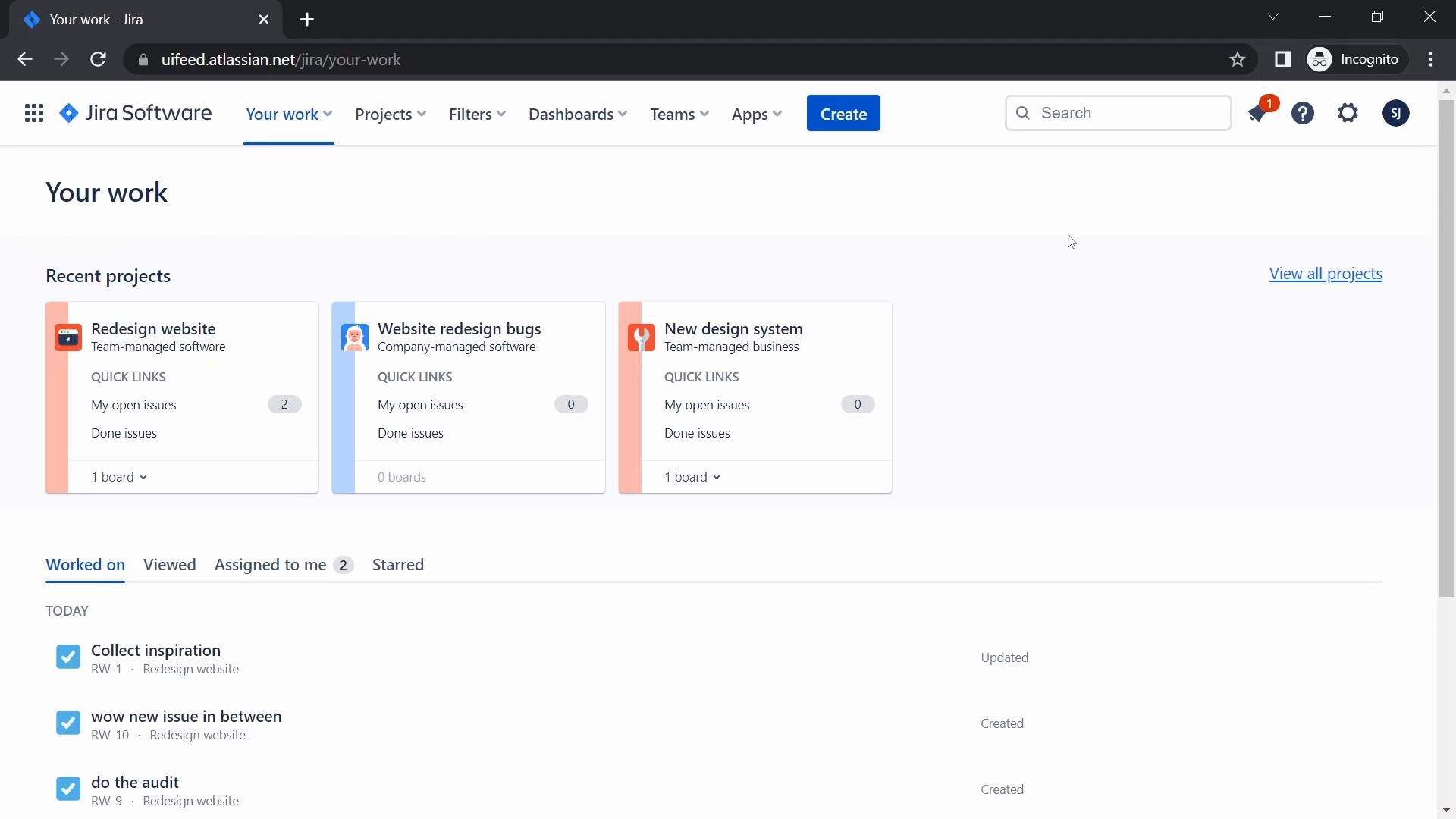 Jira screenshot