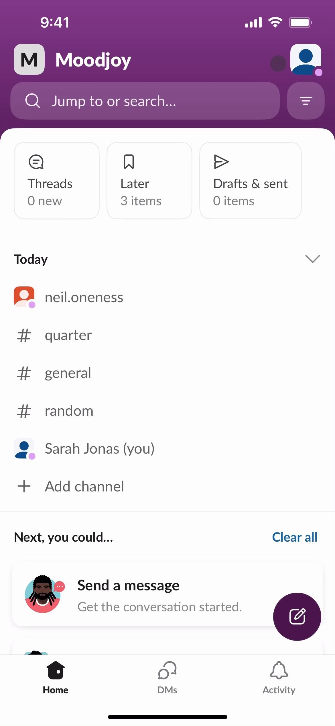 Slack screenshot