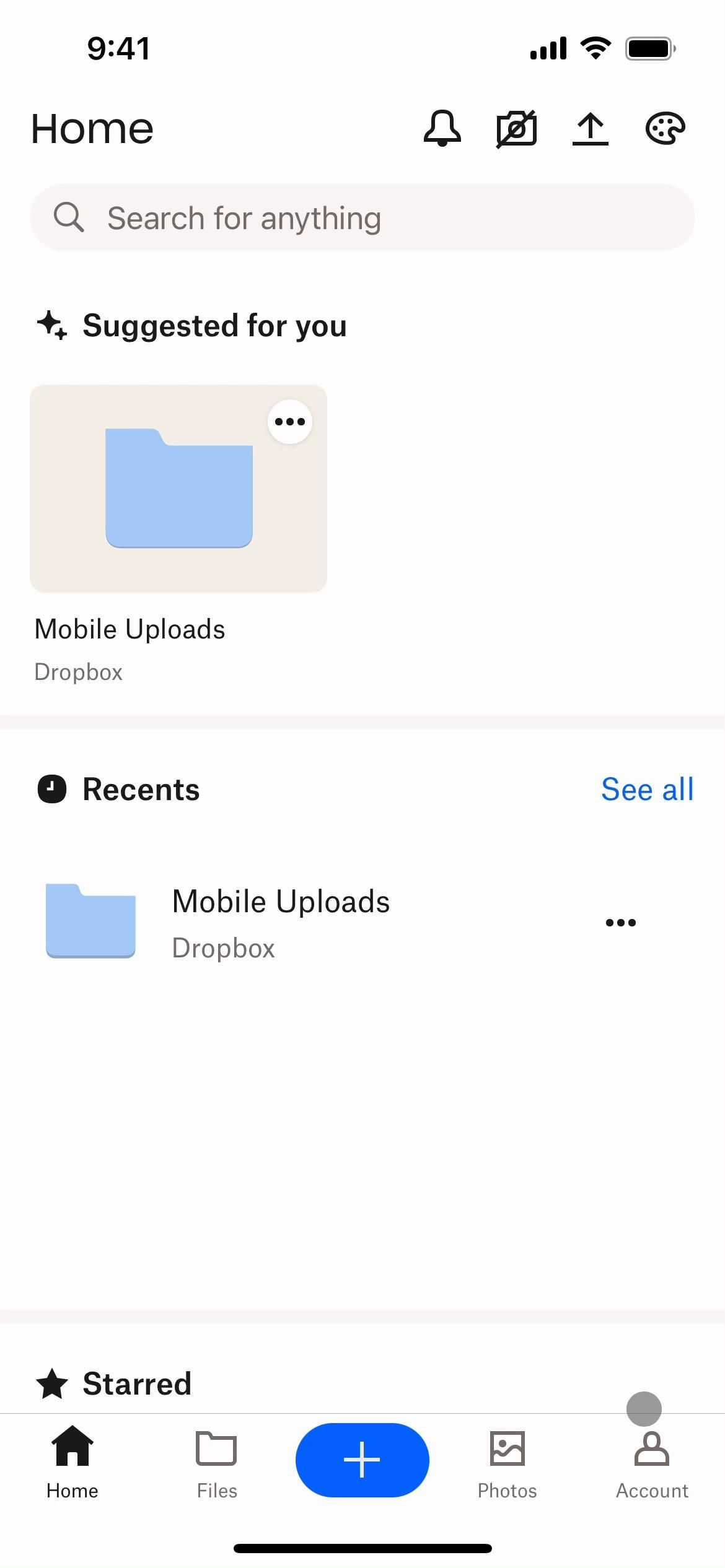 Dropbox screenshot