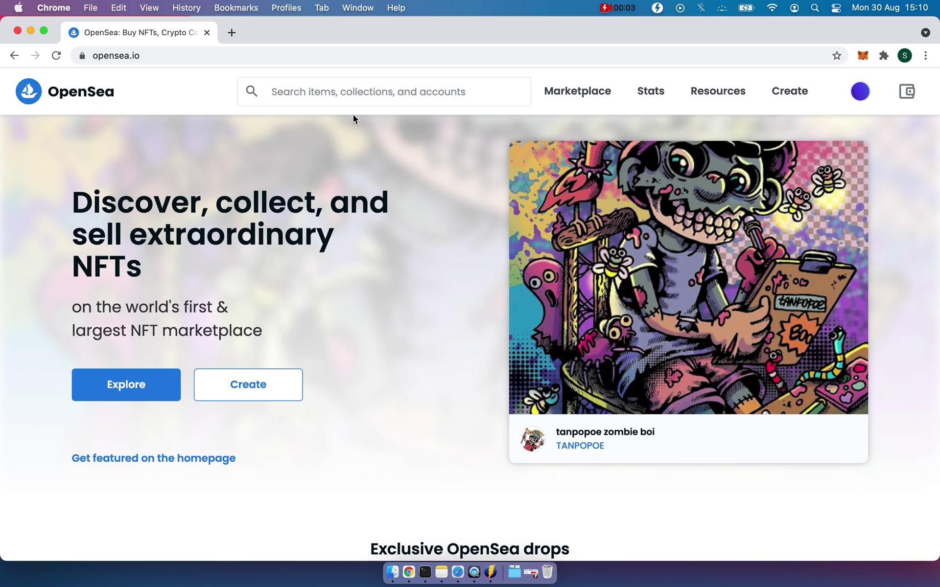 OpenSea screenshot