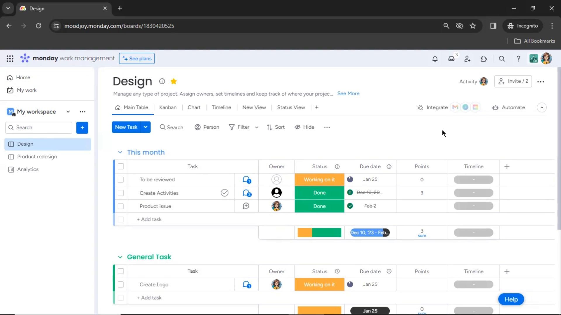 Monday screenshot