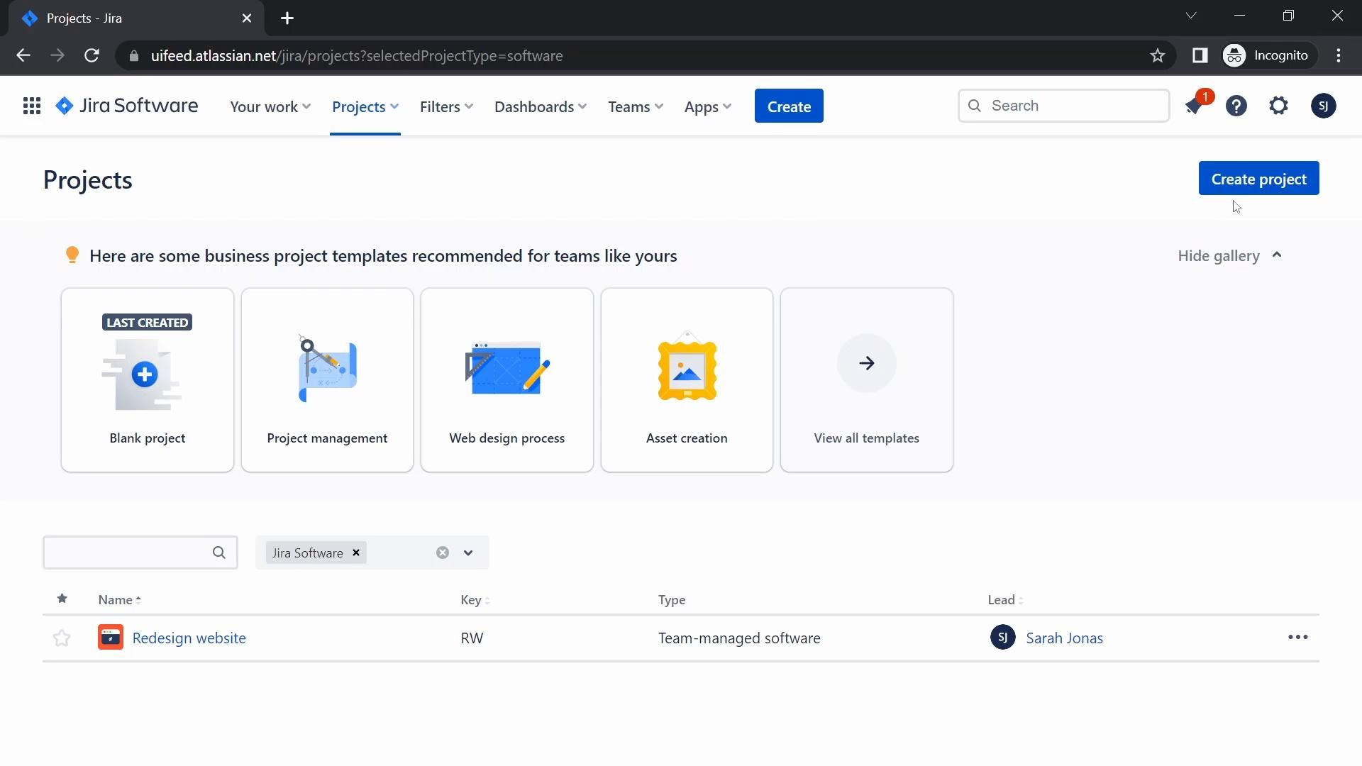 Jira screenshot