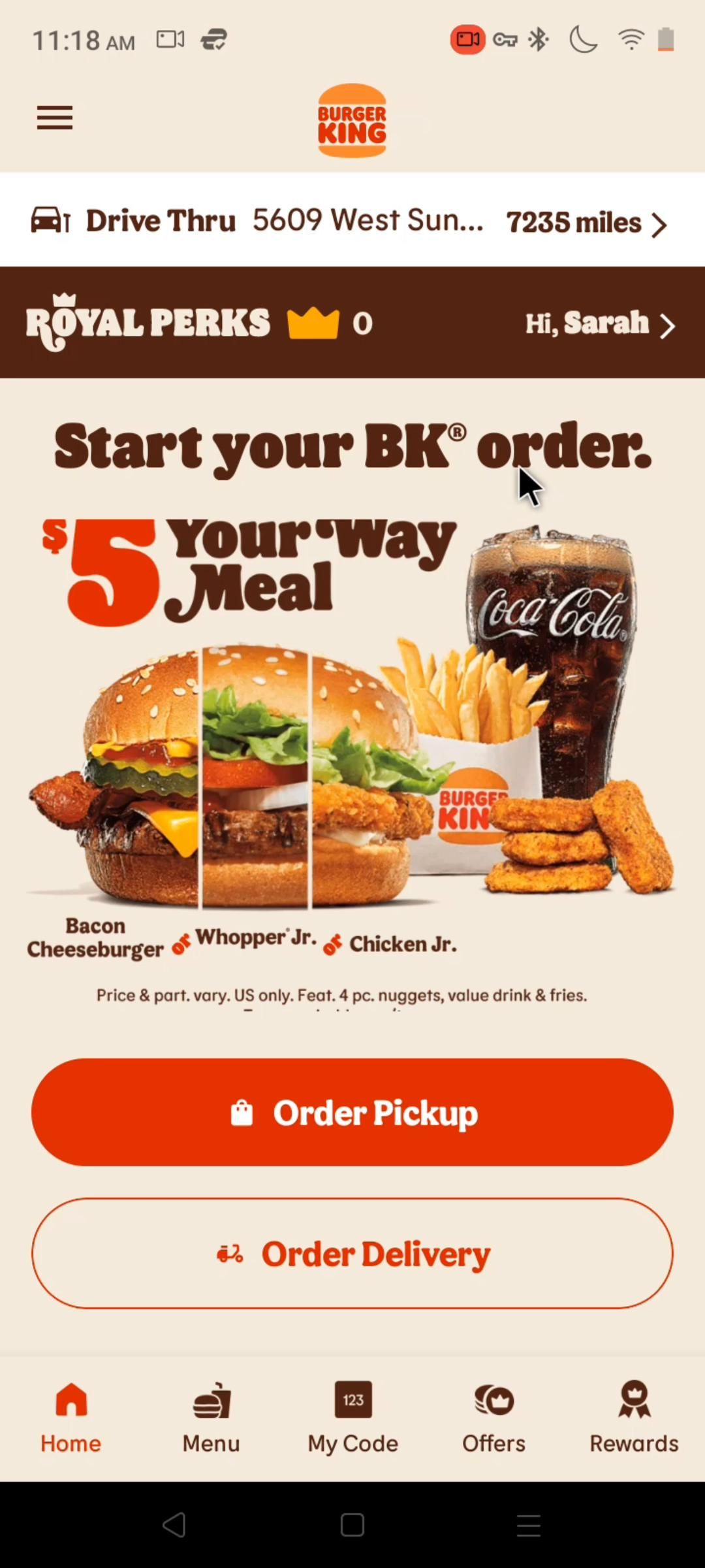 Burger King screenshot