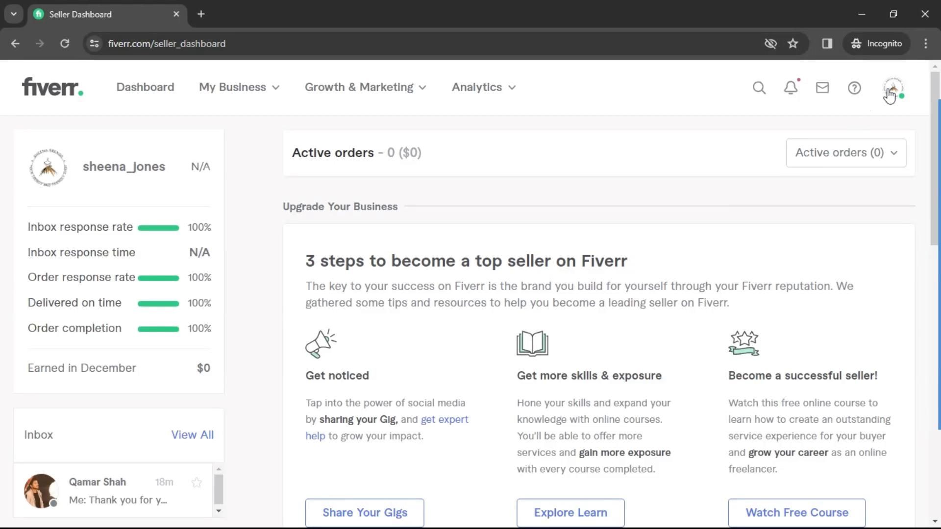 Fiverr screenshot