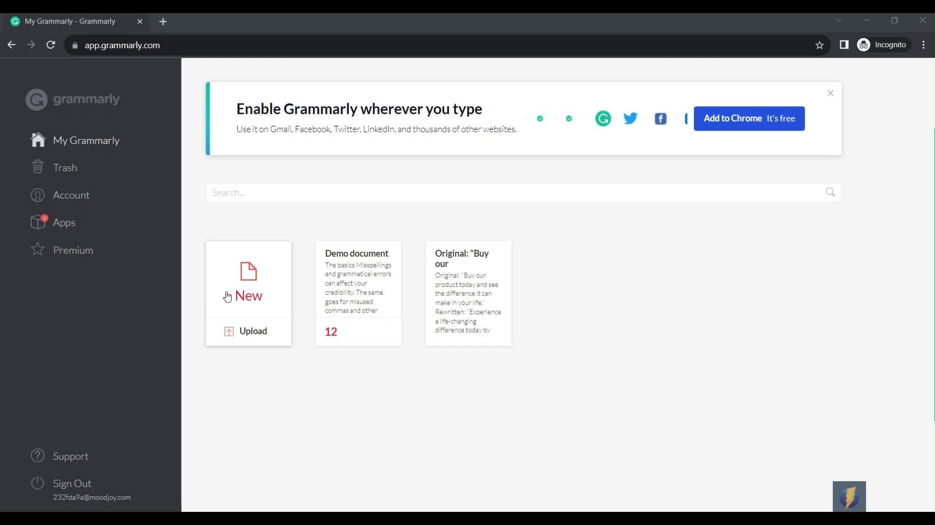 Grammarly screenshot