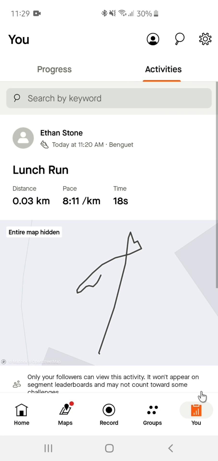 Strava screenshot