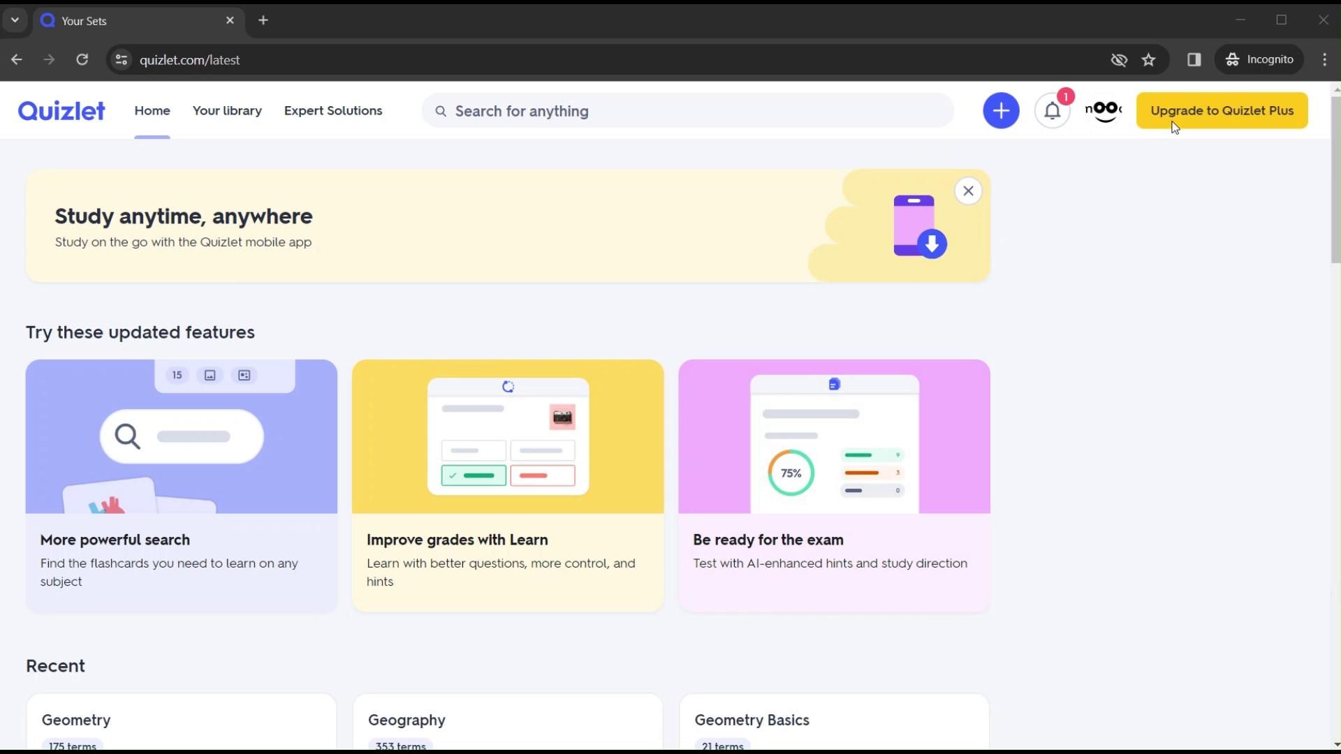 Quizlet screenshot