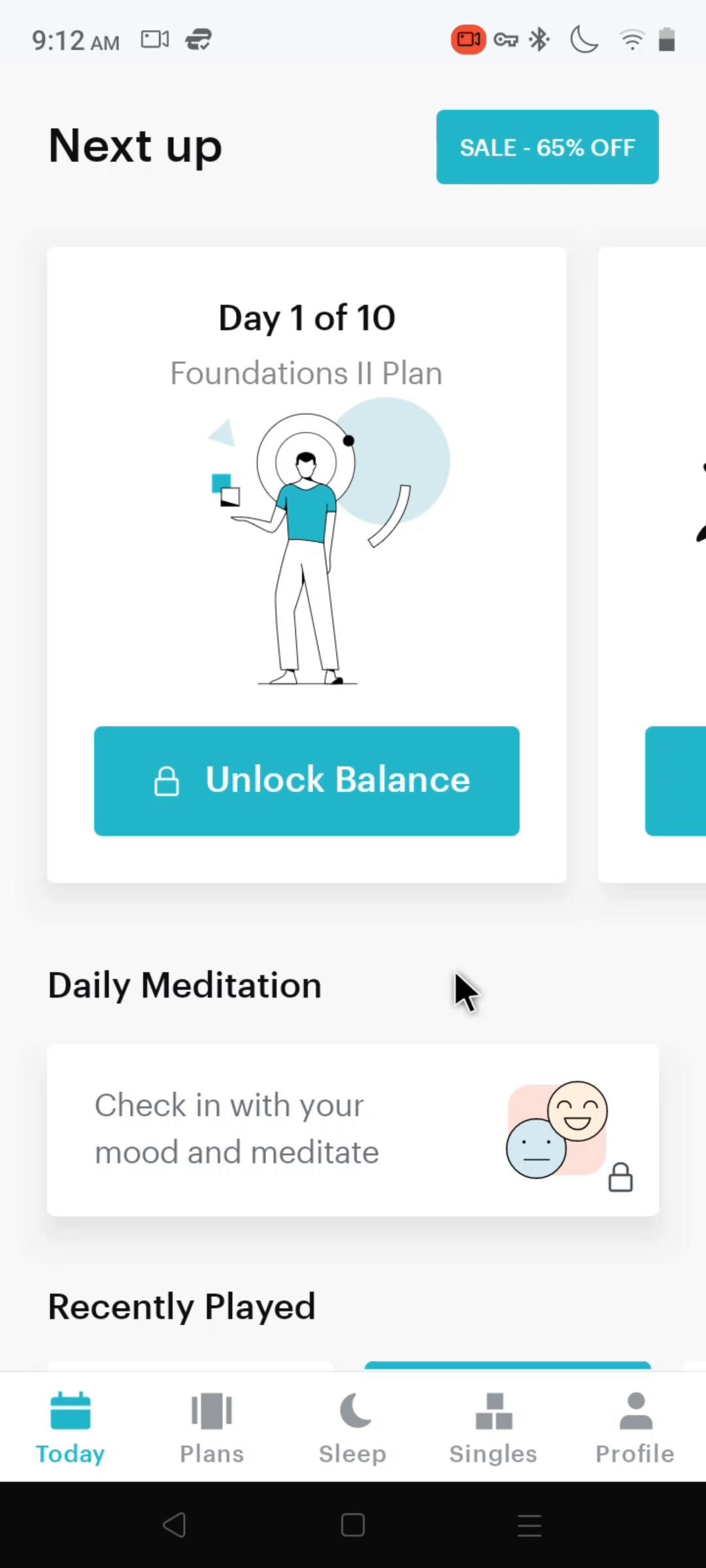 Balance screenshot