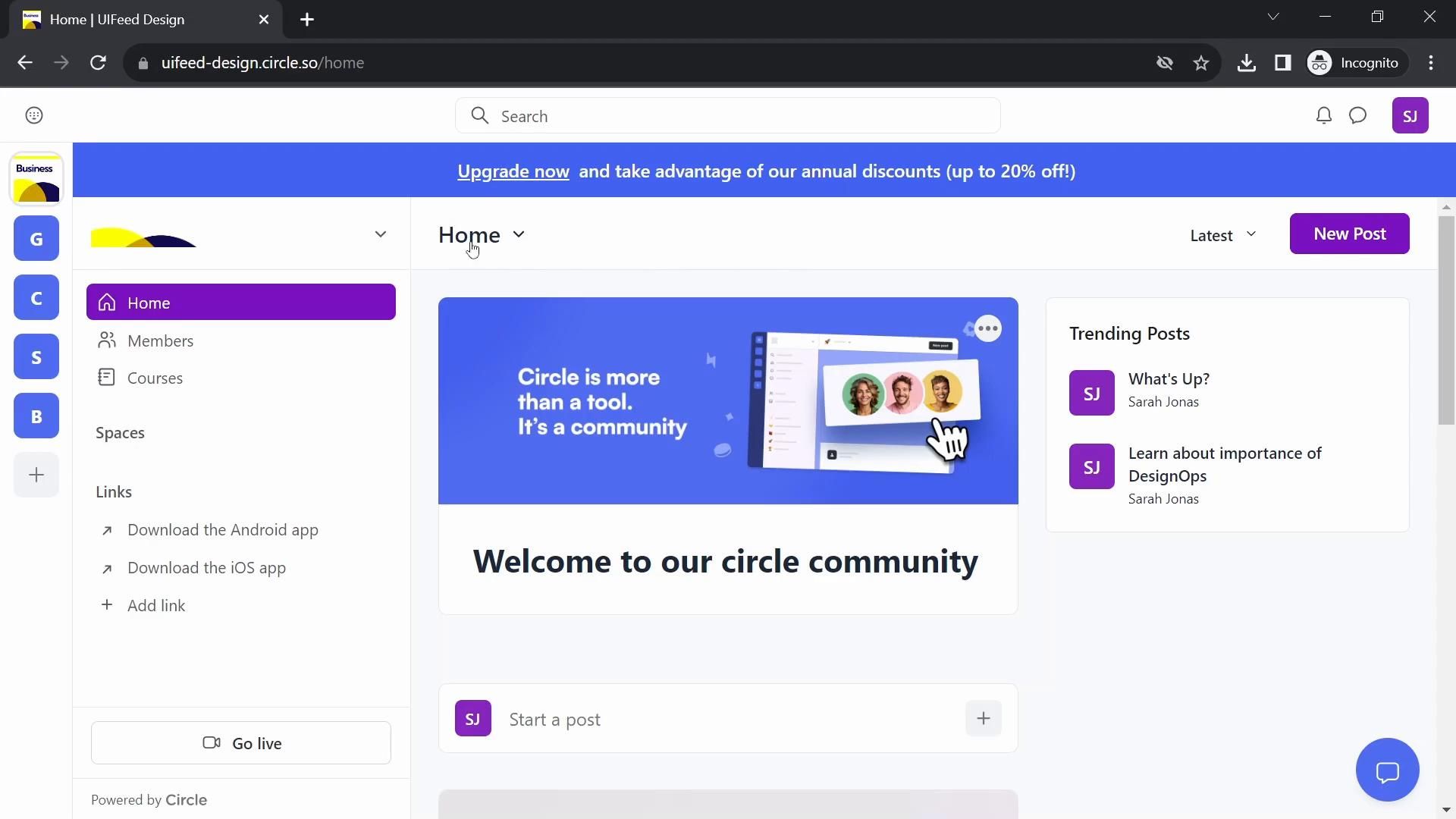 Circle screenshot