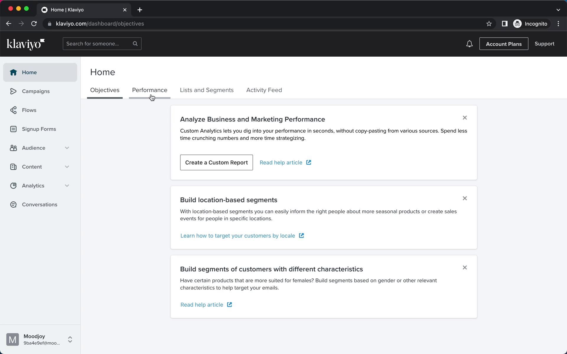 Klaviyo screenshot
