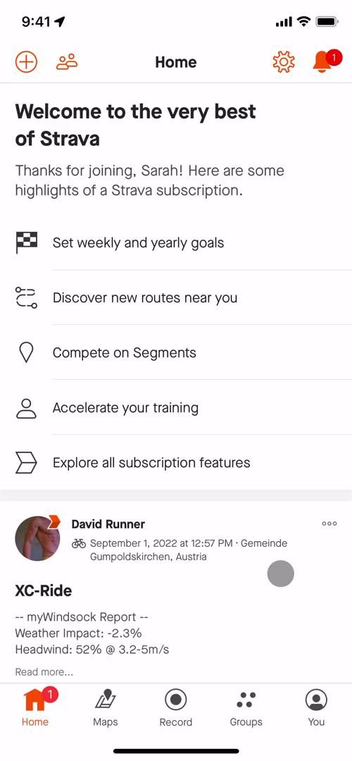 Strava screenshot