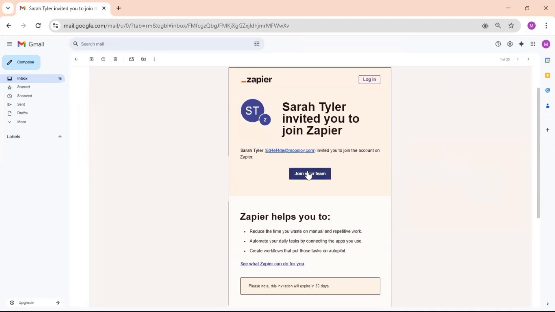 Accepting an invite on Zapier video thumbnail