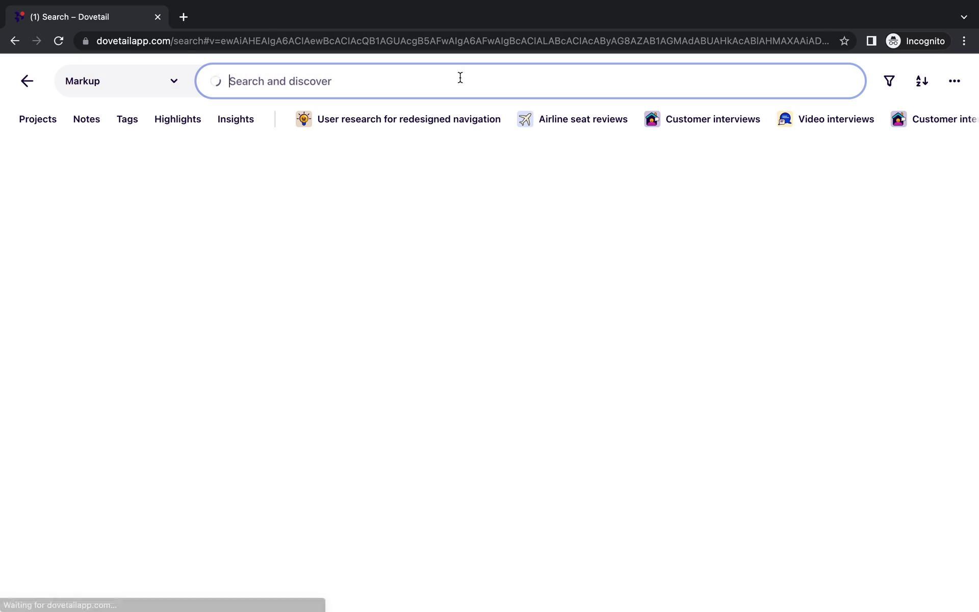 Dovetail screenshot
