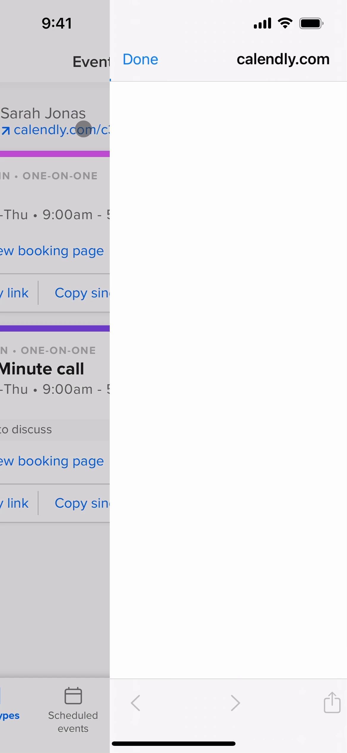 Calendly screenshot