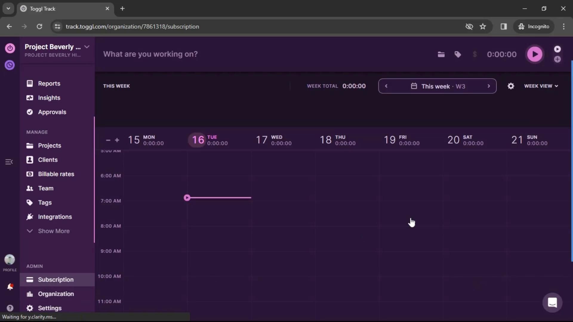 Toggl Track screenshot