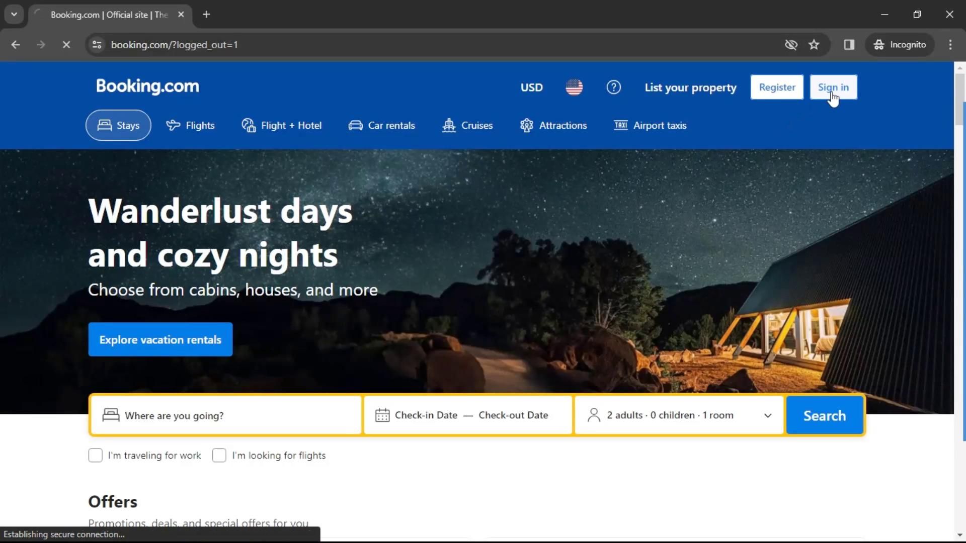 Booking.com screenshot