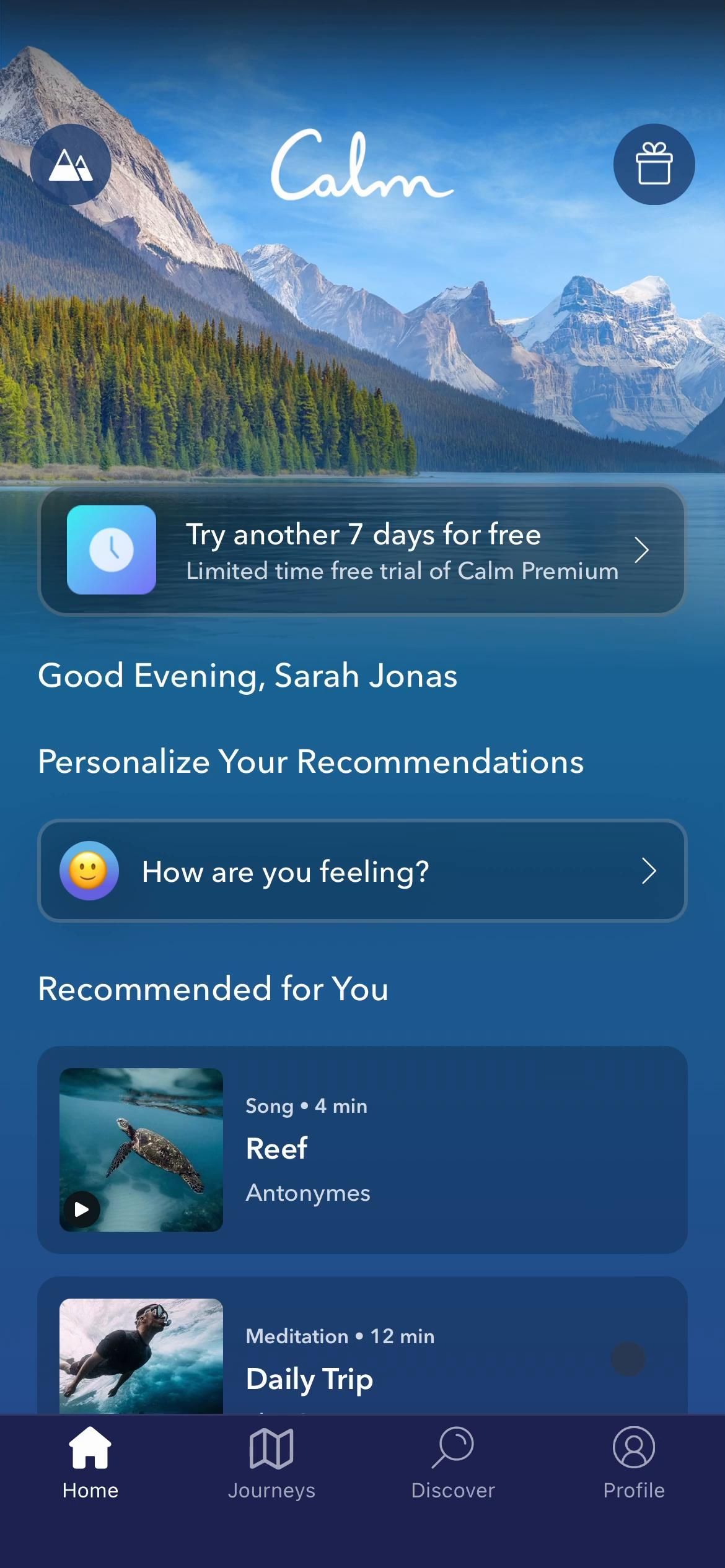 Calm screenshot