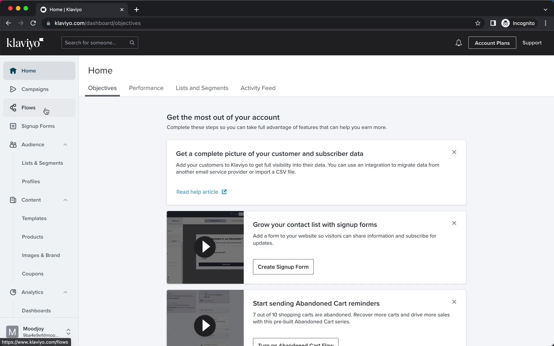 Klaviyo screenshot