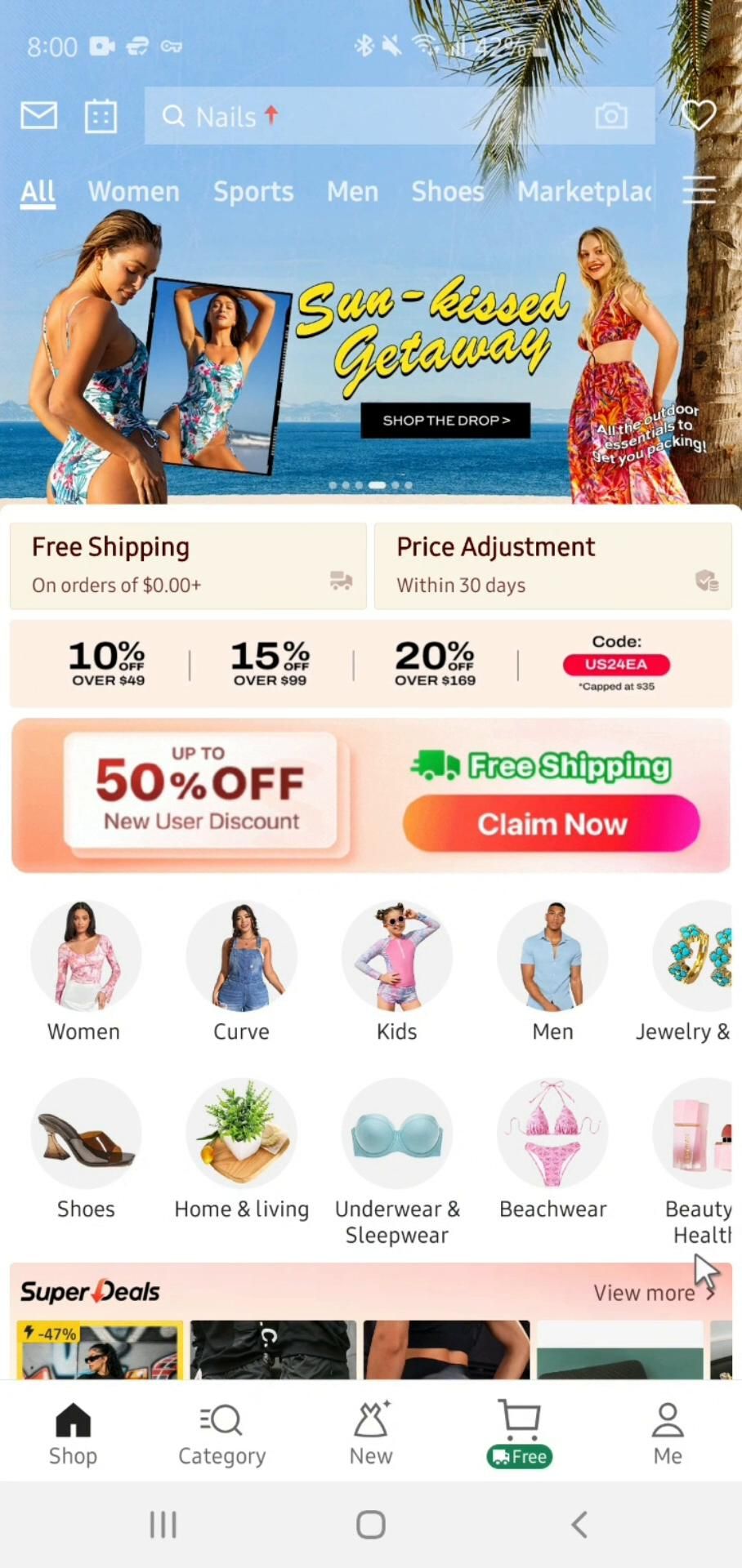 Shein screenshot