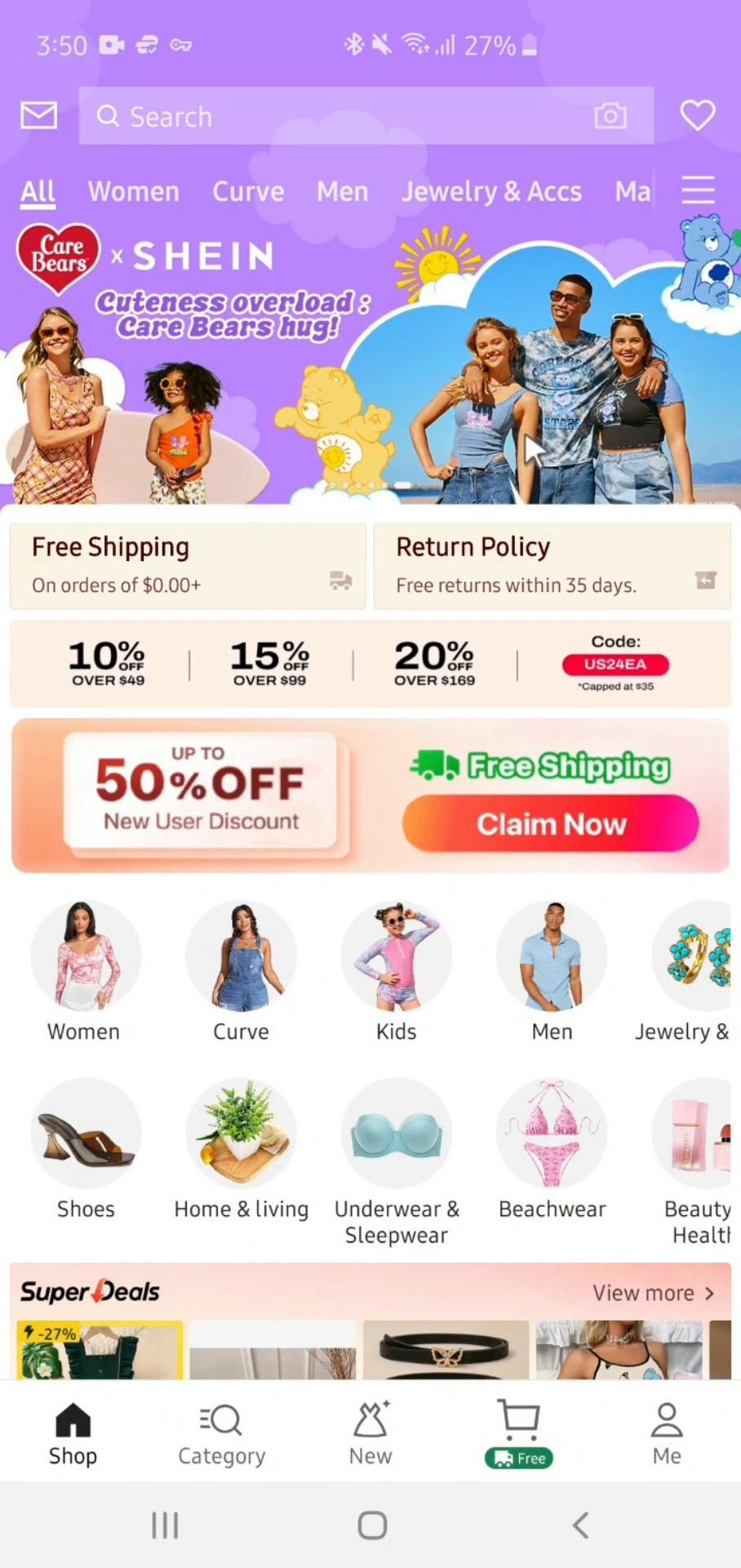 Shein screenshot