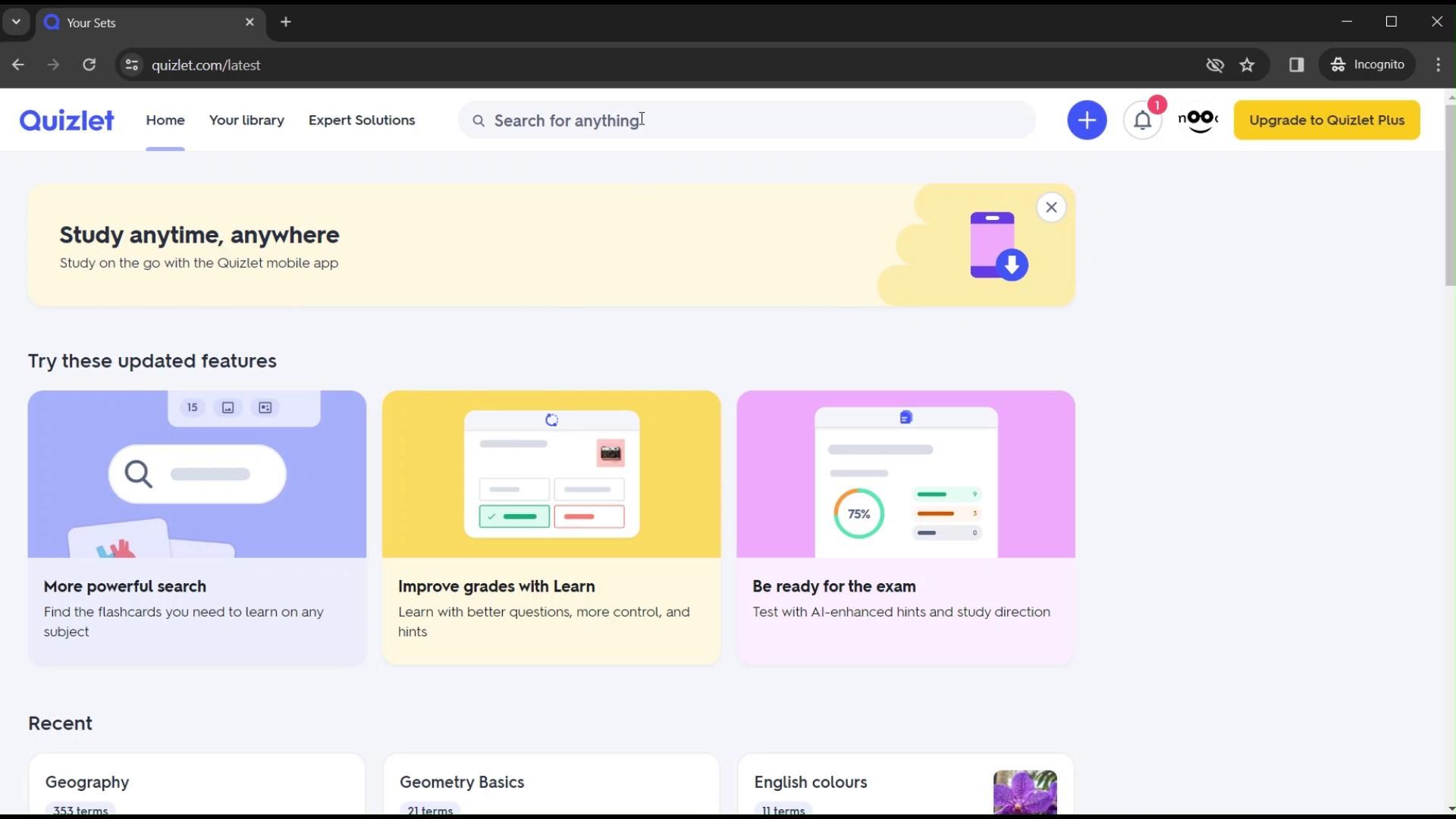Quizlet screenshot