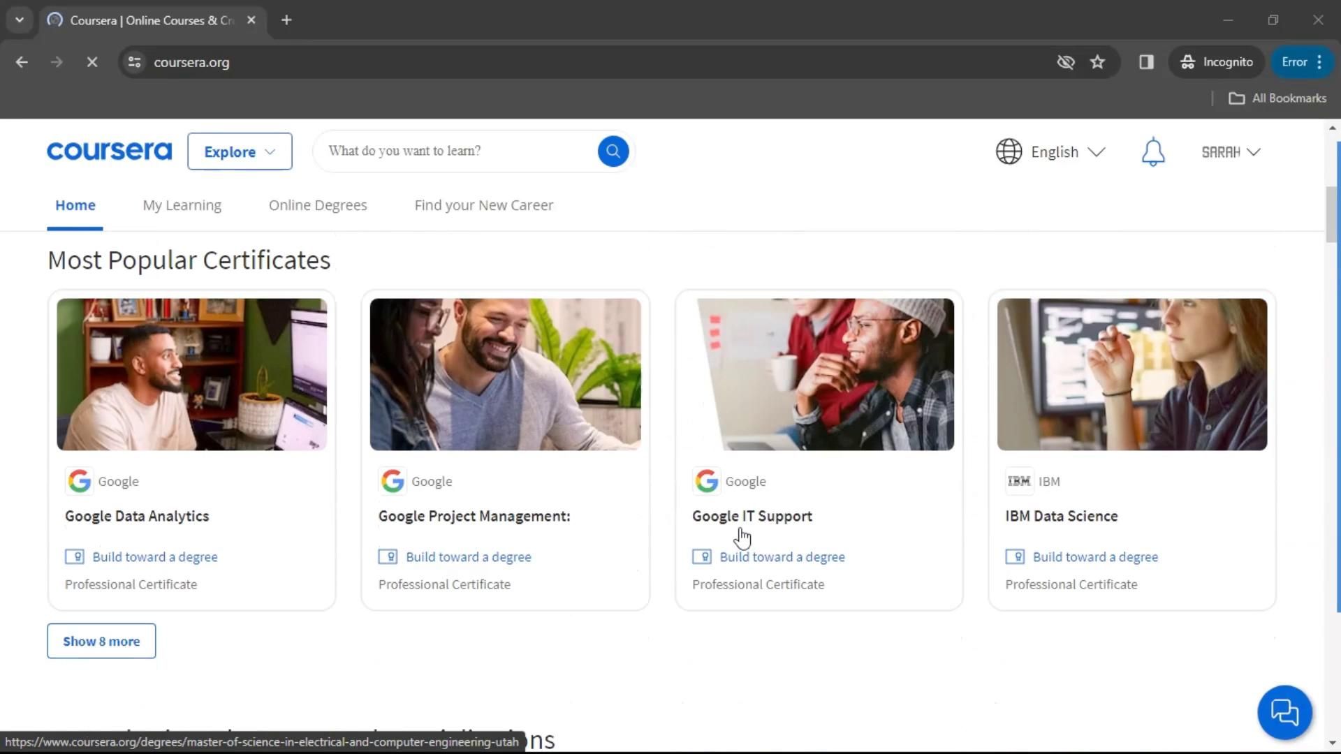 Coursera screenshot