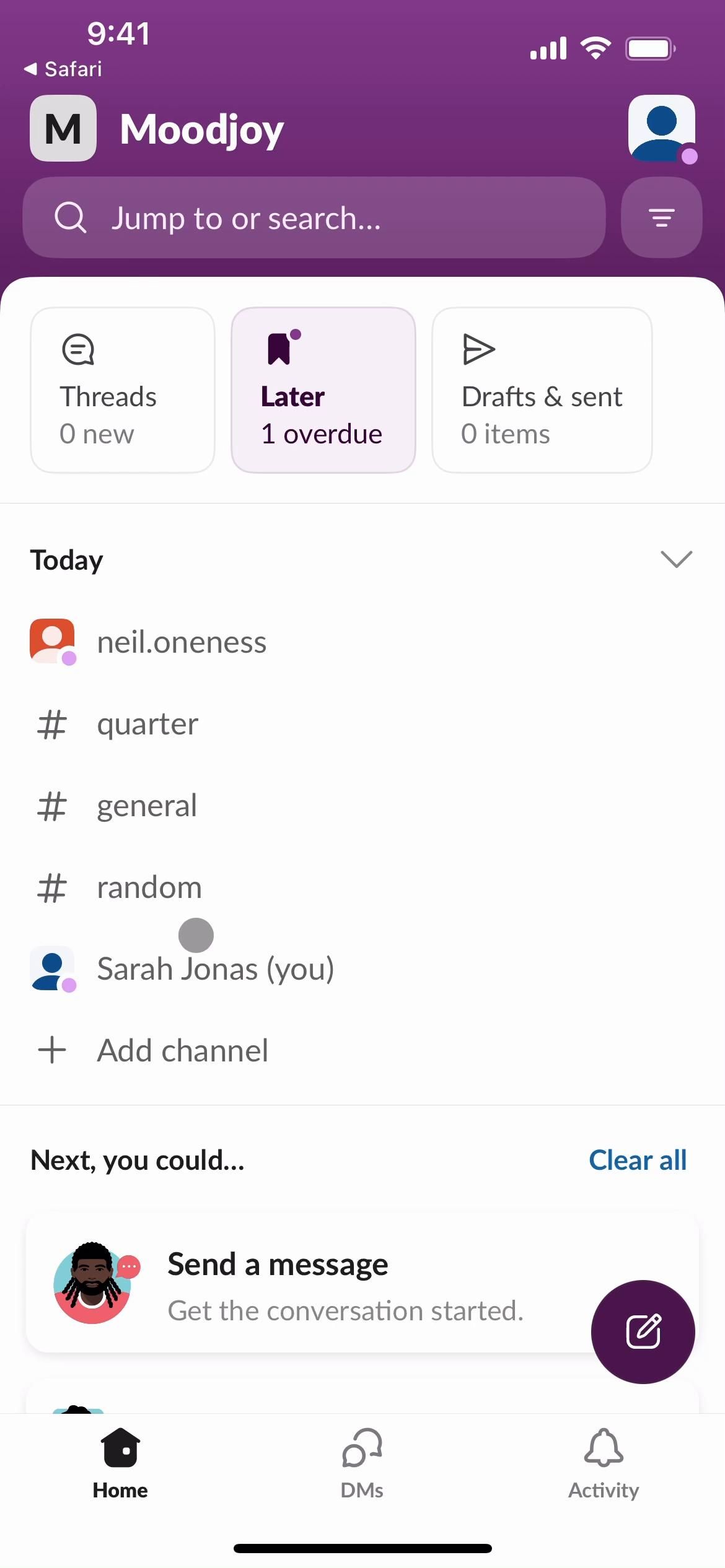 Slack screenshot