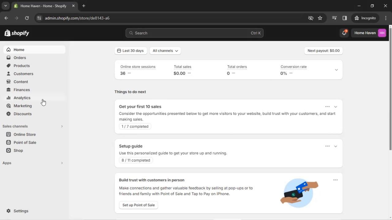 Shopify screenshot