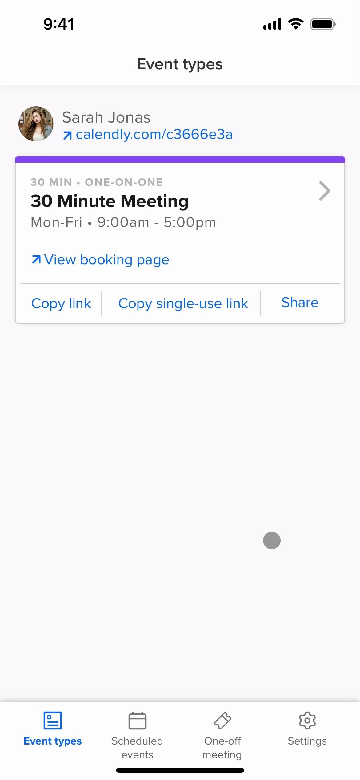 Calendly screenshot