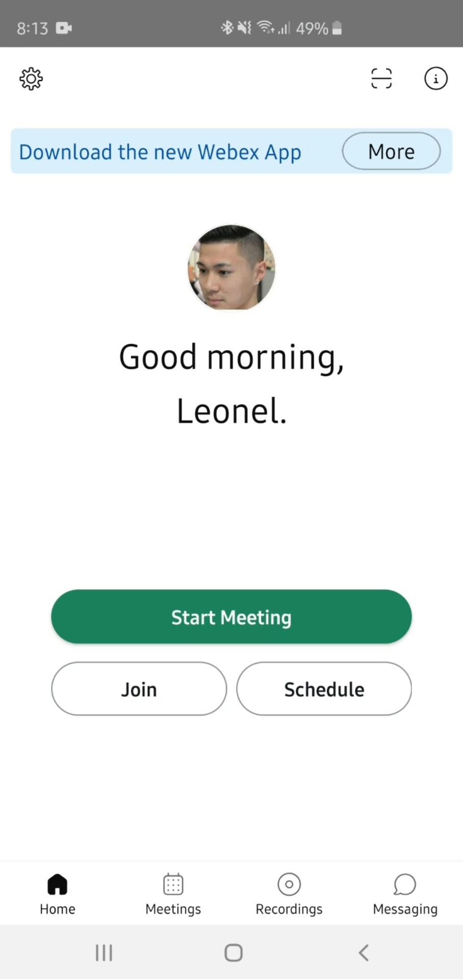 Webex screenshot