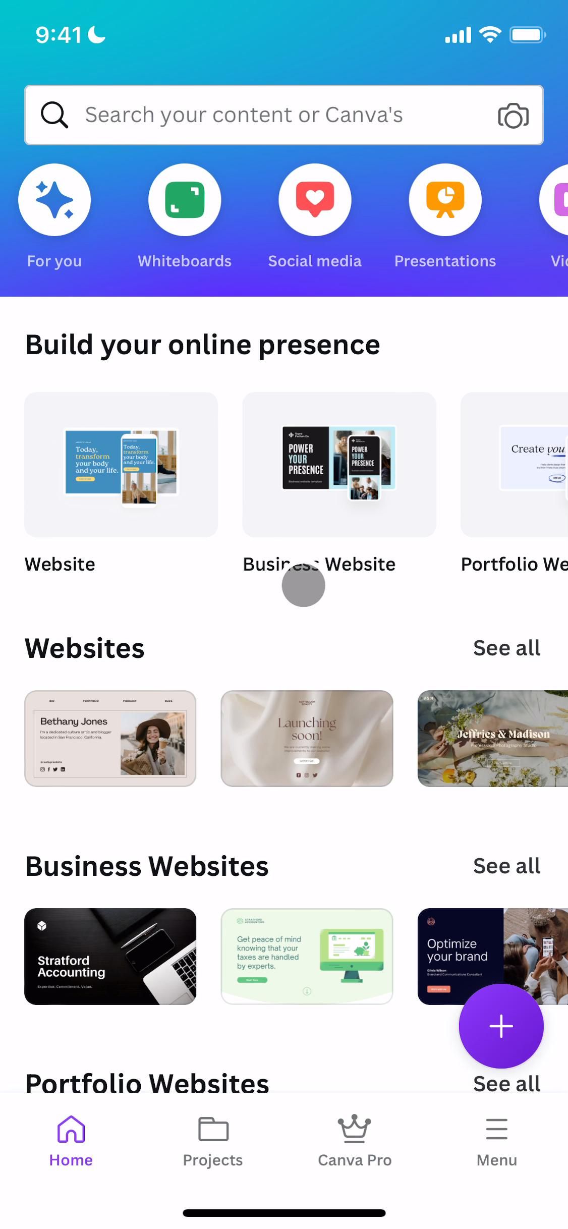 Canva screenshot