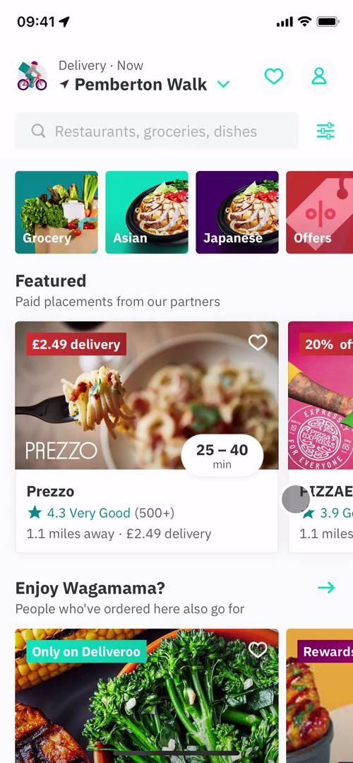 Deliveroo screenshot
