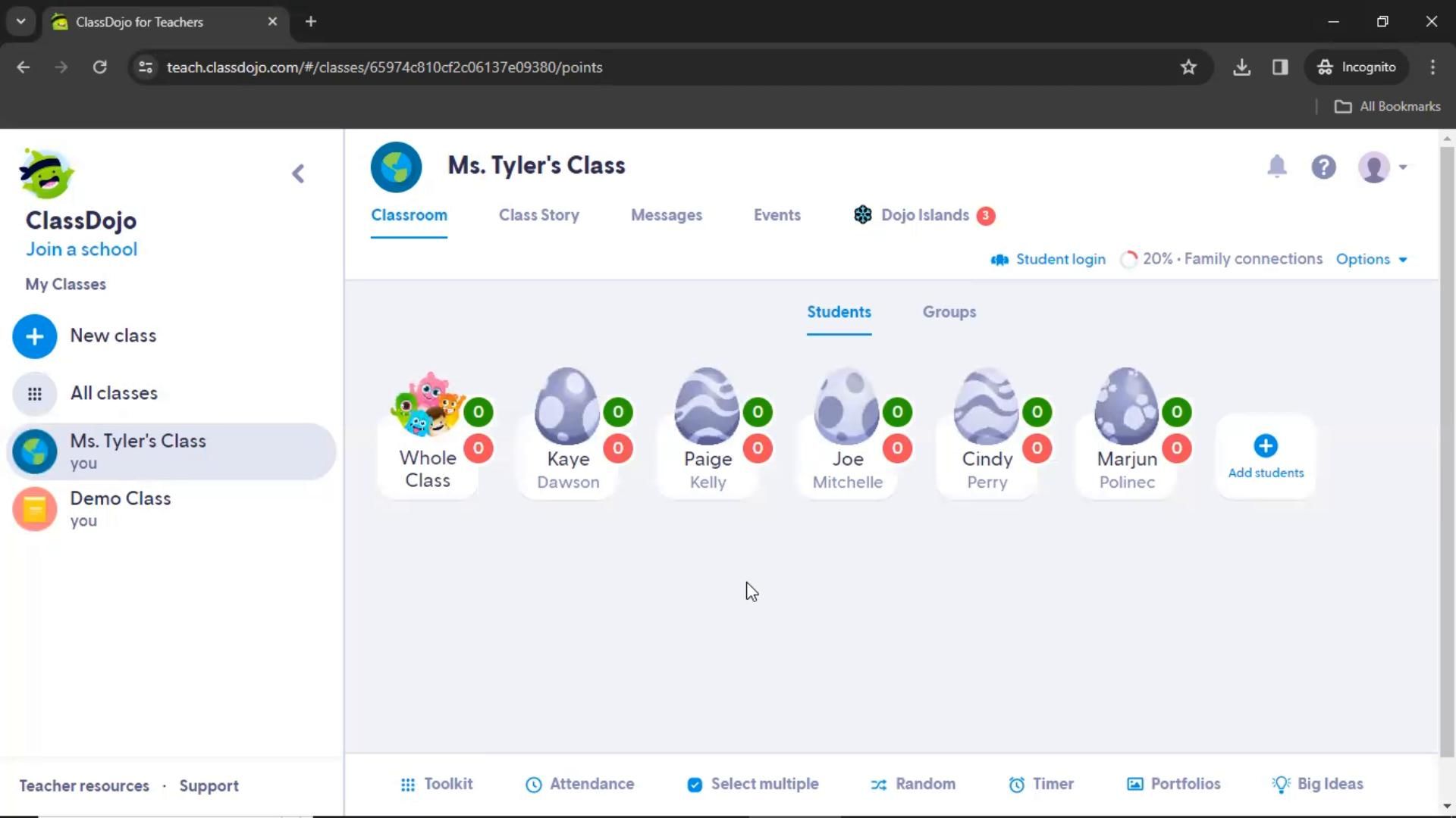 ClassDojo screenshot